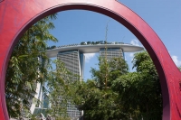 Marina Bay Sands through an archway
